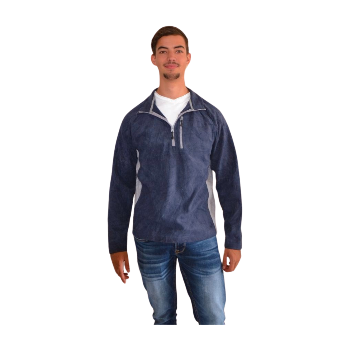 Navy And Grey Quarter Zip - HOD VINTAGE