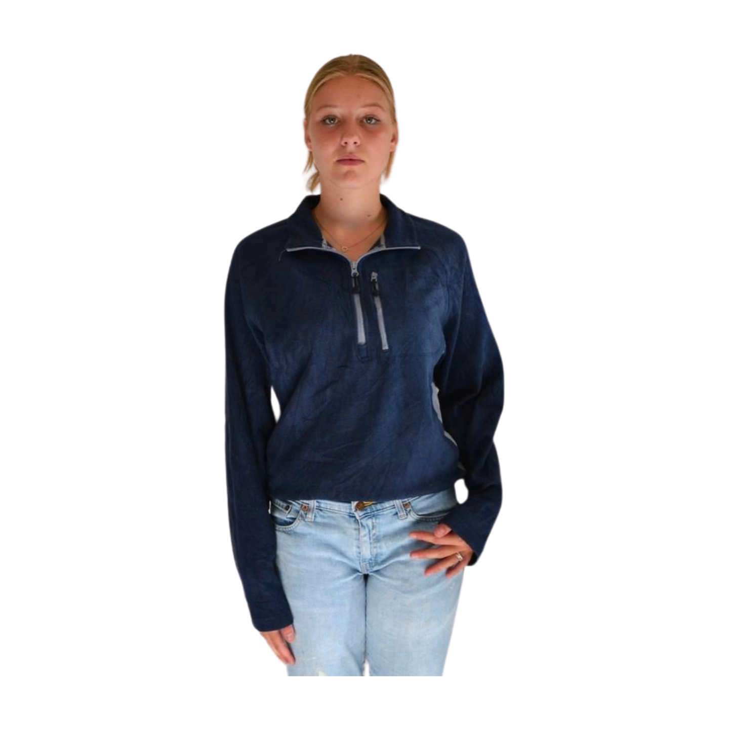 Navy And Grey Quarter Zip - HOD VINTAGE